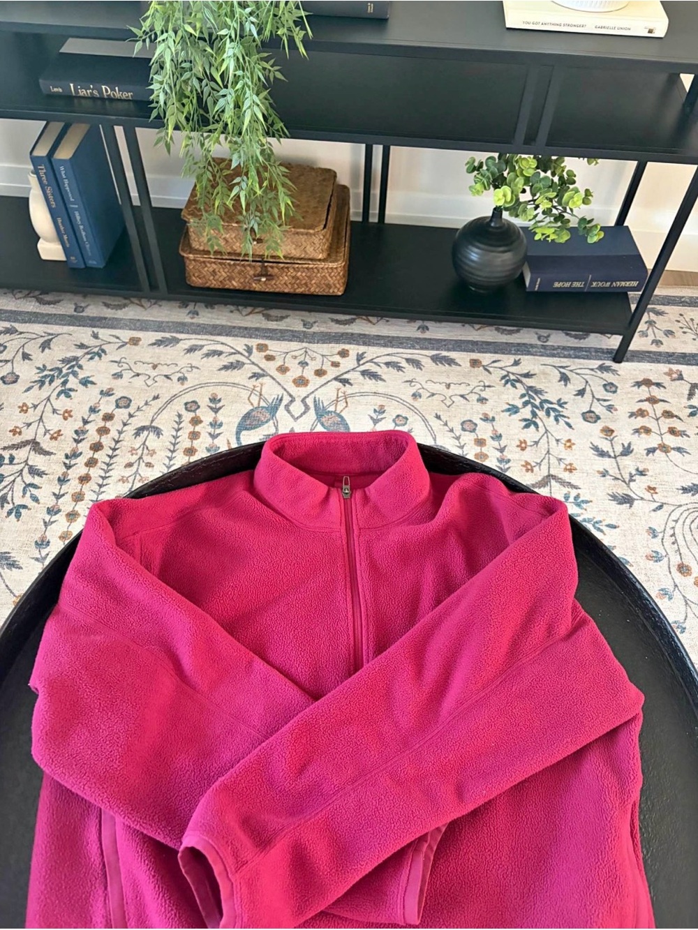lululemon athletica Pink Quarter-Zip Fleece Pullover